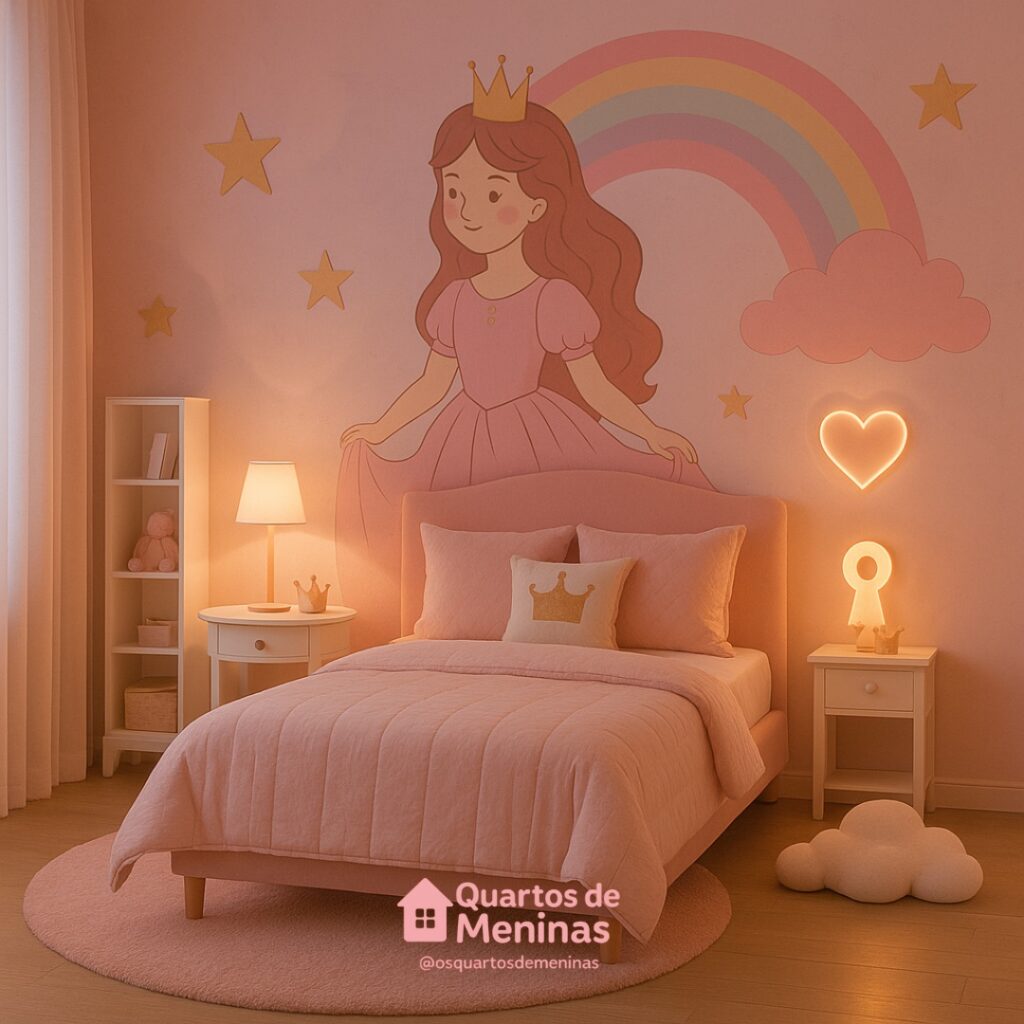 Quarto Princesa Rosa Lindo e Fofo